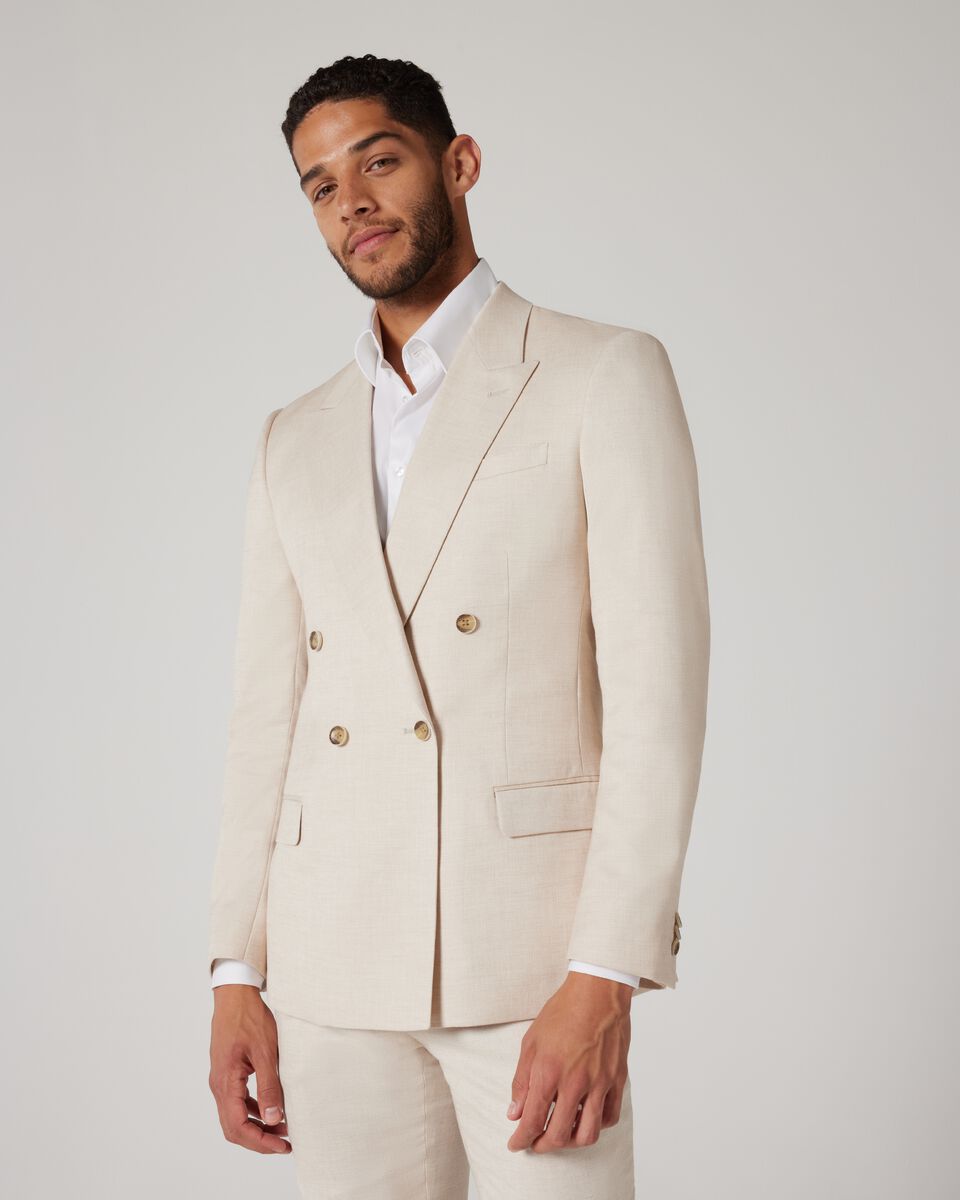 Slim Stretch Double Breasted Tailored Jacket